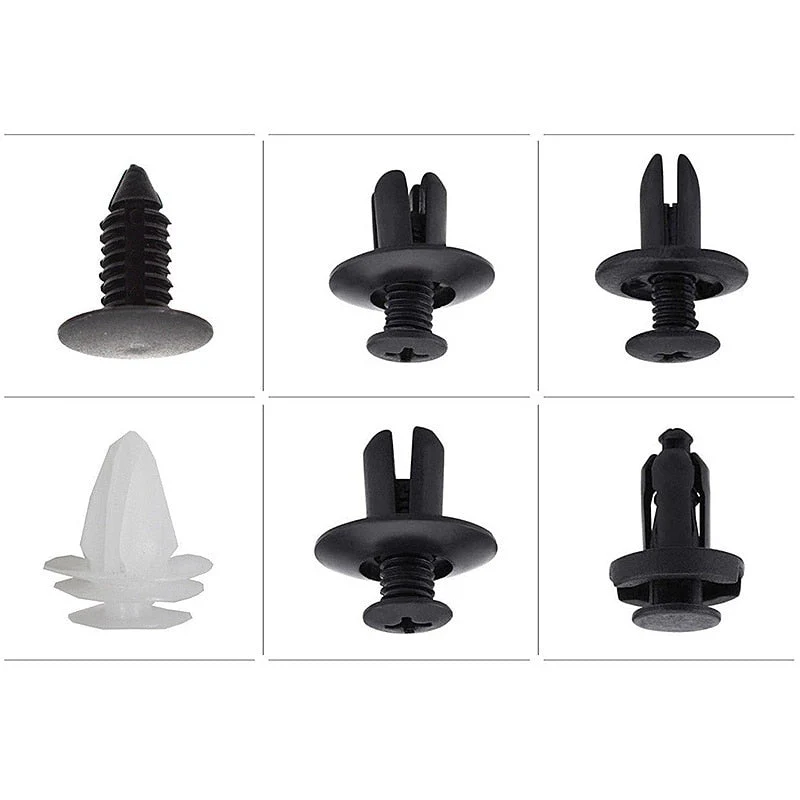 100pcs Auto Fastener Pin Rivet Bumper Car Clip Kit - Image 7