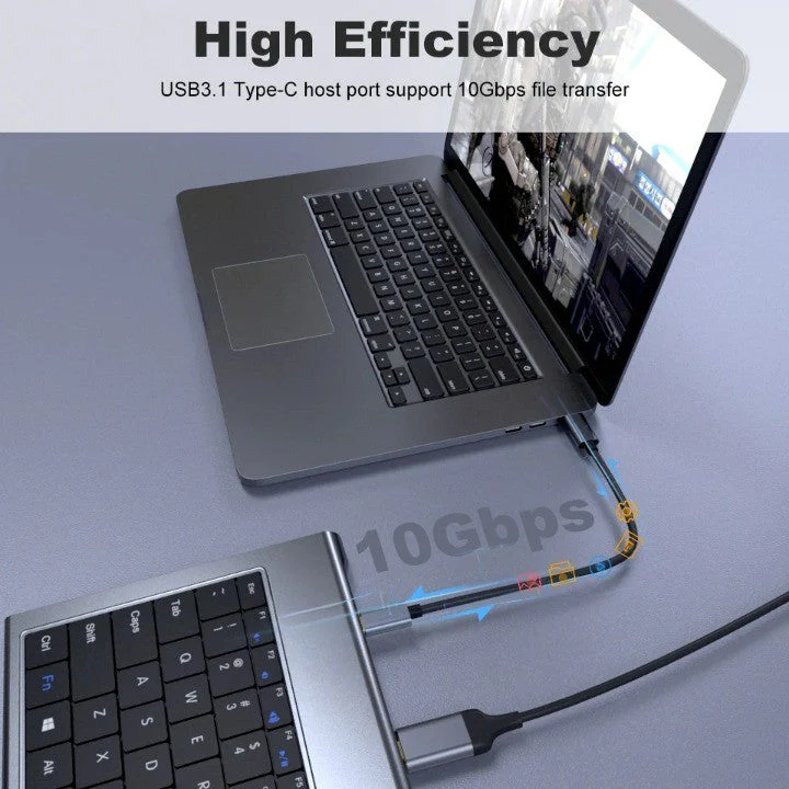 10in1 Keyboard Multi USB Docking Station - Image 3