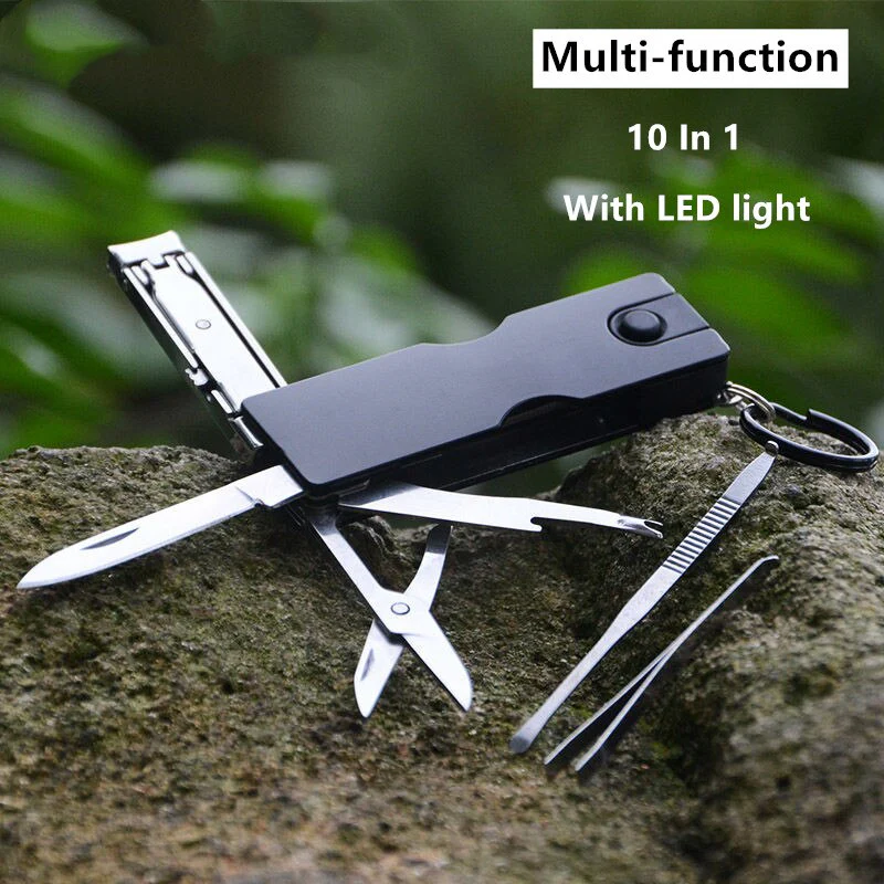 10in1 Stainless Steel EDC Keychain Tool - Image 11