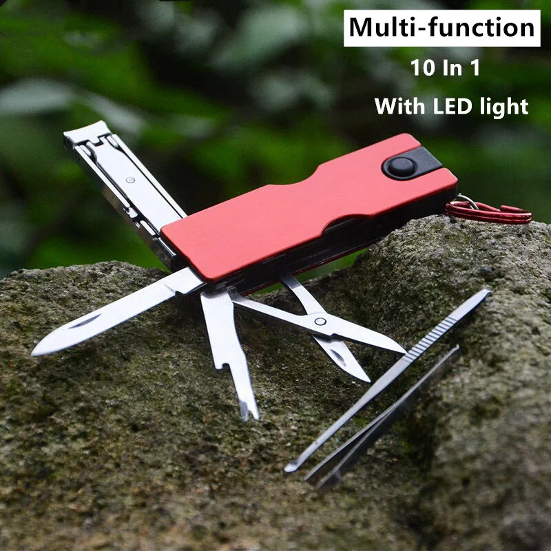 10in1 Stainless Steel EDC Keychain Tool - Image 9