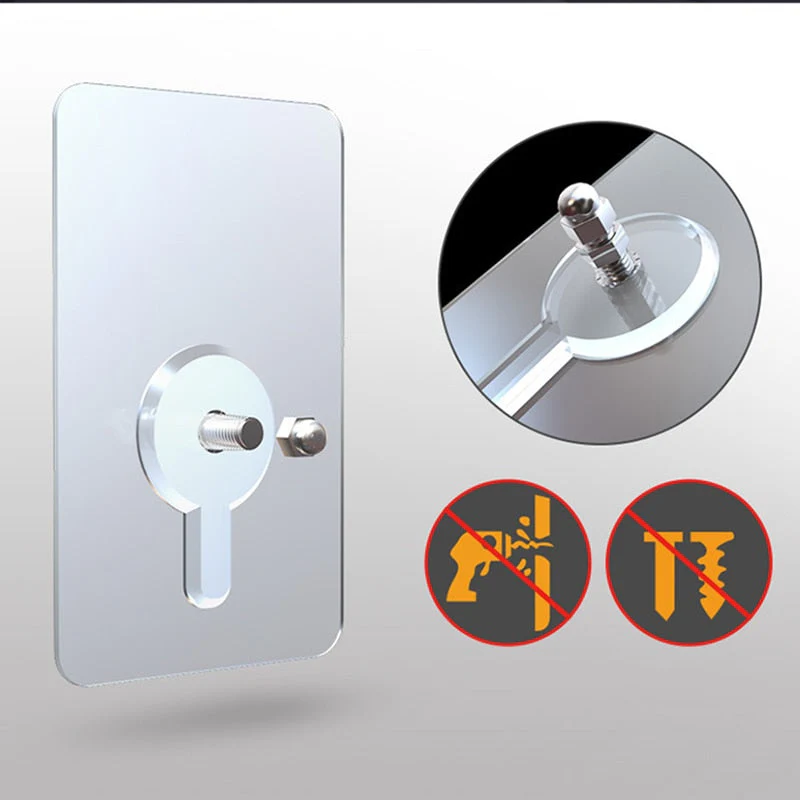 10pcs Heavy Duty Punch-Free Transparent Sticky Hanger - Image 11