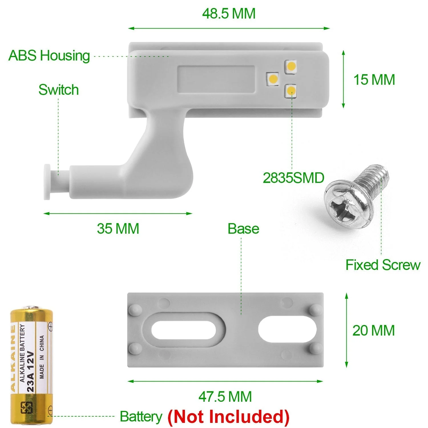 10pcs LED Sensor Hinge Wardrobe Lamp - Image 7