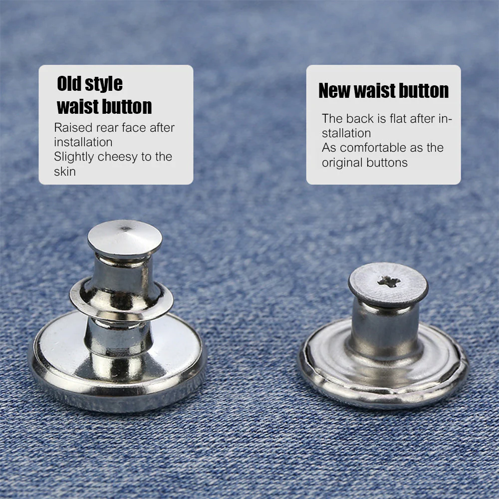 10Pcs Snap-On Seamless Metal Button Set - Image 7