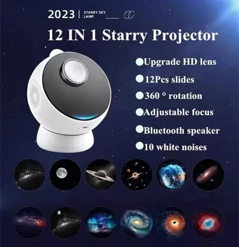 12in1 Shiny Star Meteor Bluetooth Night Projector - Image 12