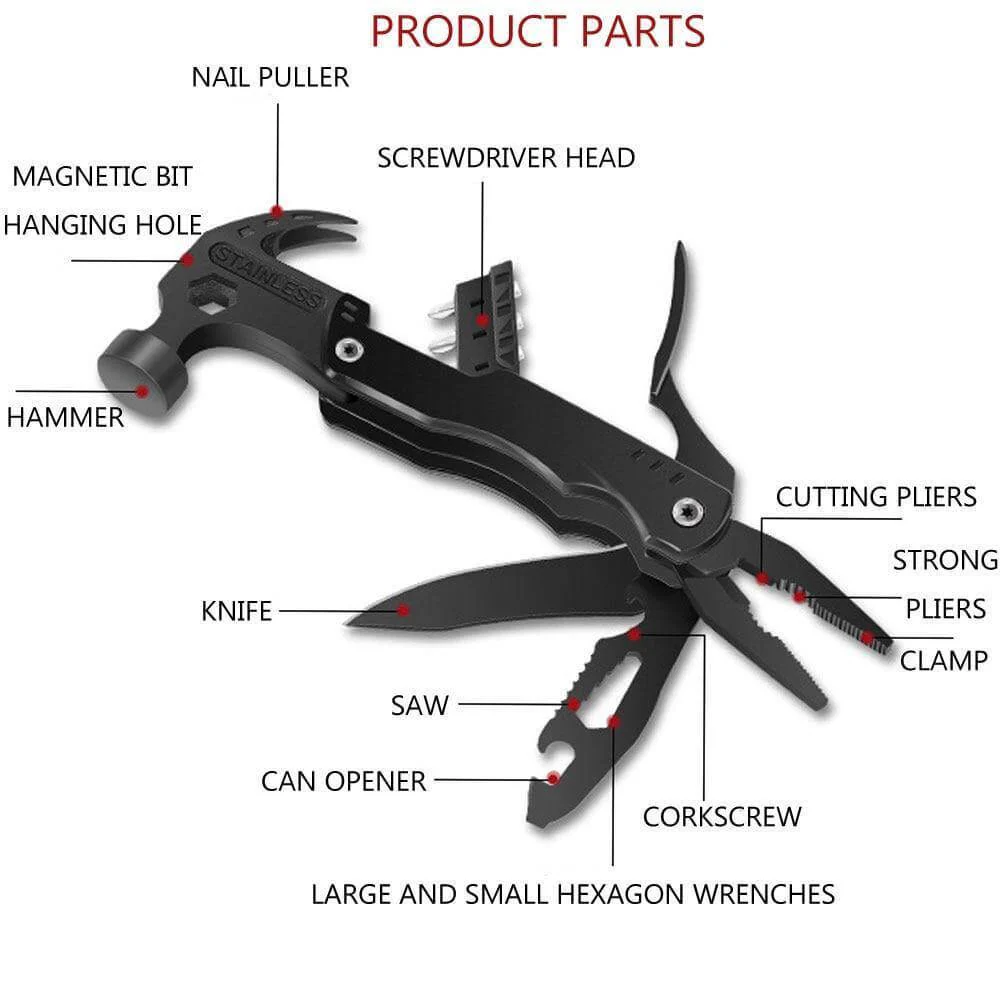 14in1 Portable Stainless Steel Outdoor Tool - Image 5