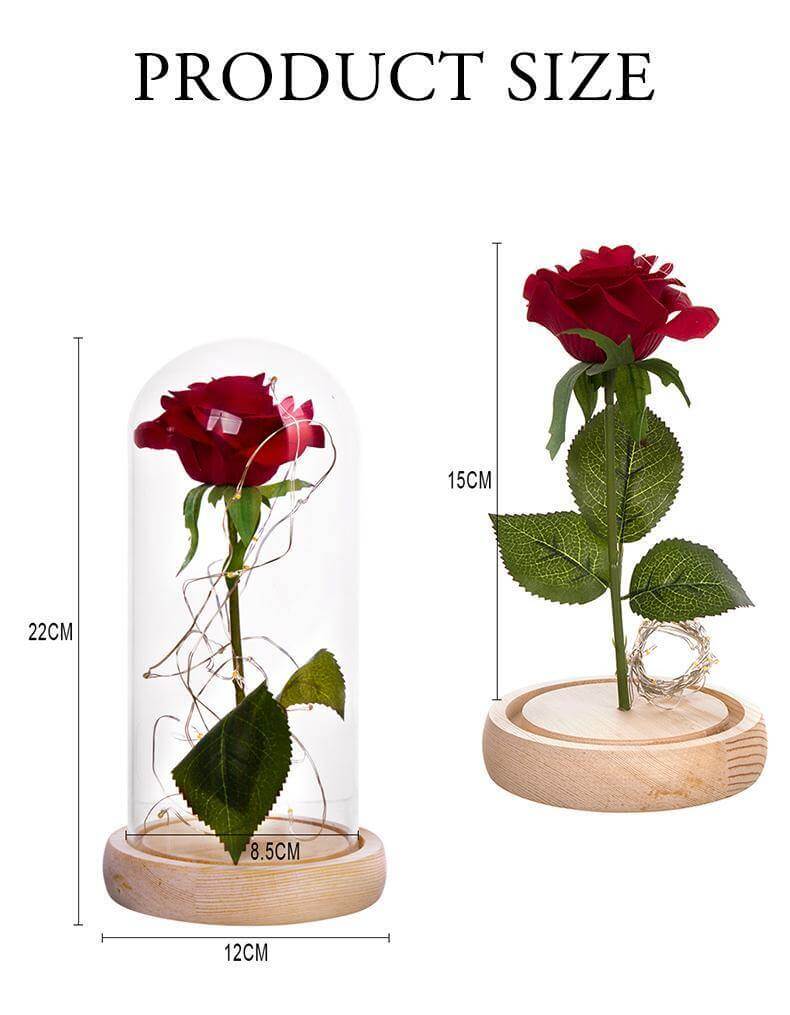1Pcs Beast Red Rose Flower Vase - Image 3