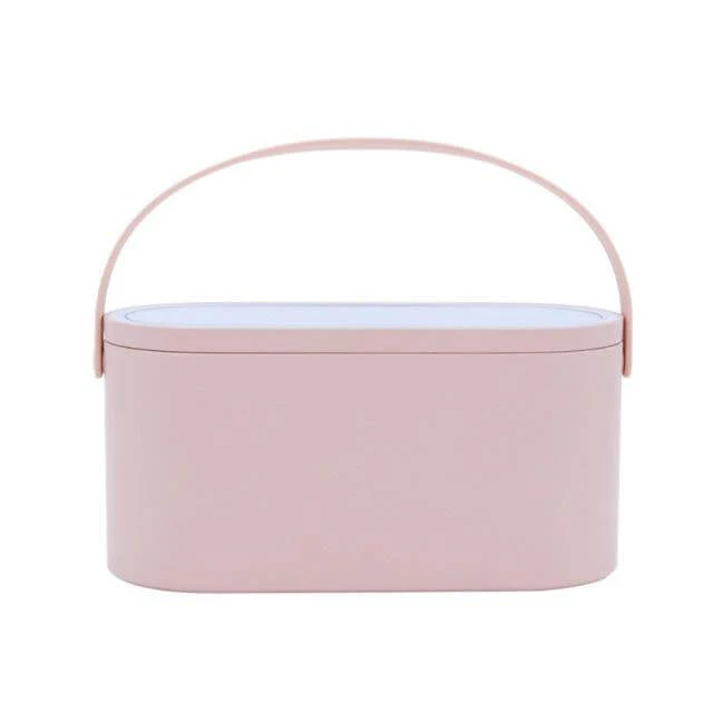 2 In 1 Cosmetic Storage Box with Led Light Mirror - Image 3