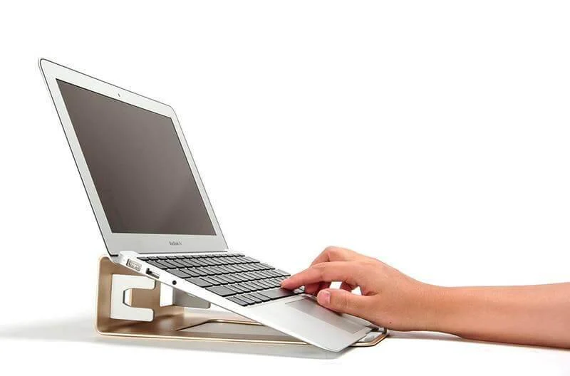 2 In 1 Function Vertical Bracket Base/ Ergonomic Laptop Stand for Macbook - Image 4
