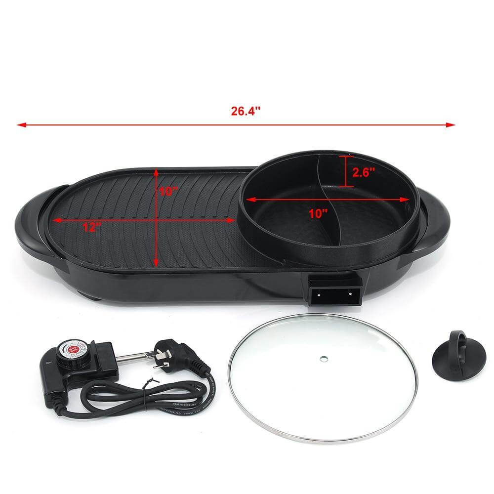 2 In 1 Hot Pot & Barbecue Non-Stick Electric Grill - Image 8