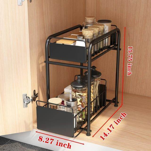 2-Tier Organizer with Sliding Kitchen Storage Drawers - Image 17