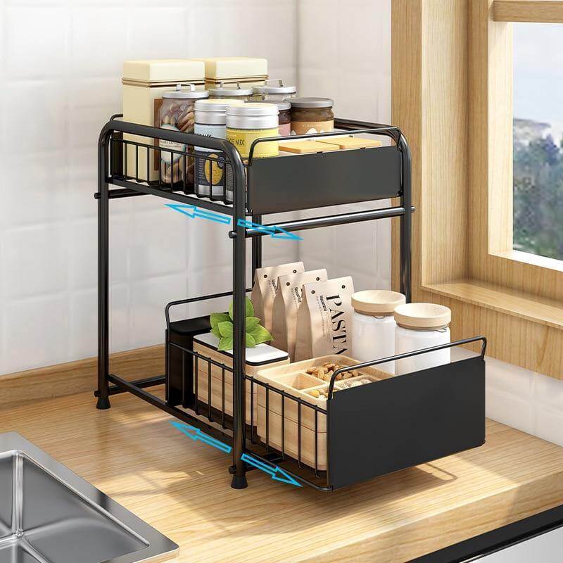 2-Tier Organizer with Sliding Kitchen Storage Drawers - Image 18
