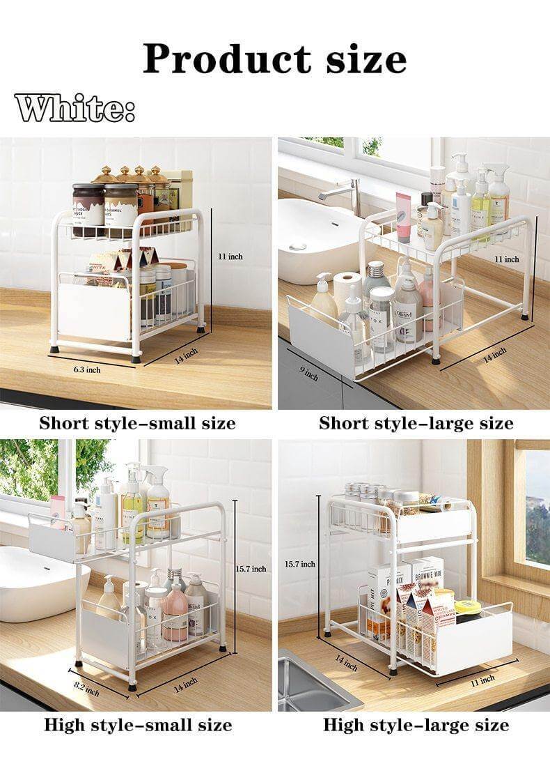 2-Tier Organizer with Sliding Kitchen Storage Drawers - Image 19