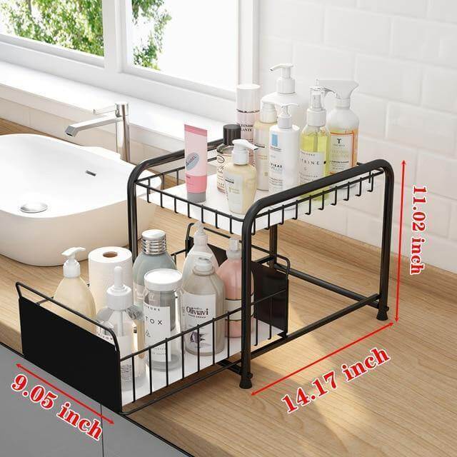 2-Tier Organizer with Sliding Kitchen Storage Drawers - Image 2