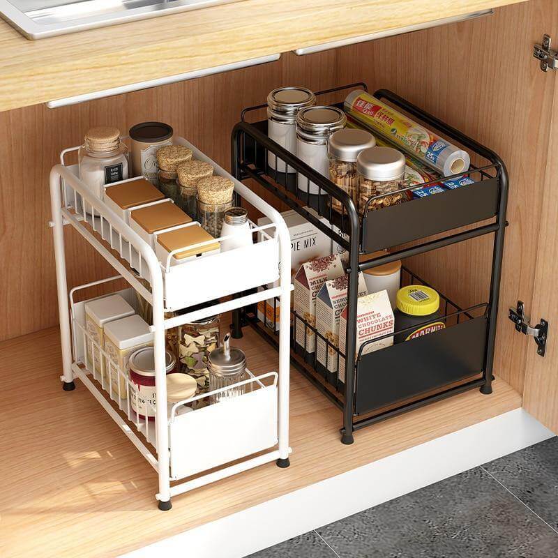2-Tier Organizer with Sliding Kitchen Storage Drawers - Image 4
