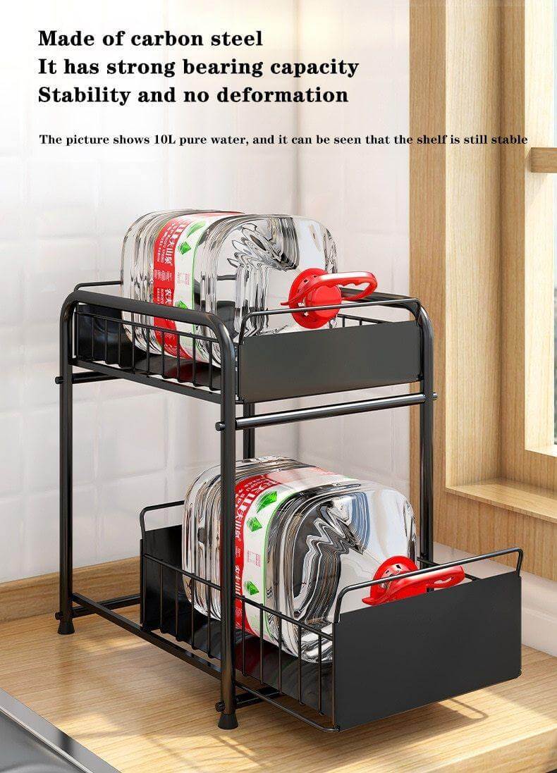 2-Tier Organizer with Sliding Kitchen Storage Drawers - Image 6