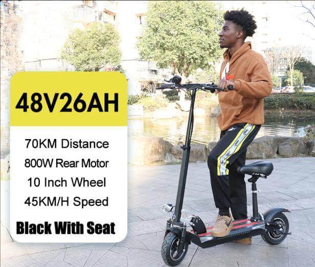 800W Dual Electric Motor Scooter with Seat - Image 3