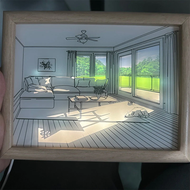 2D Painting Art Lumina Creative LED Lamp - Image 4