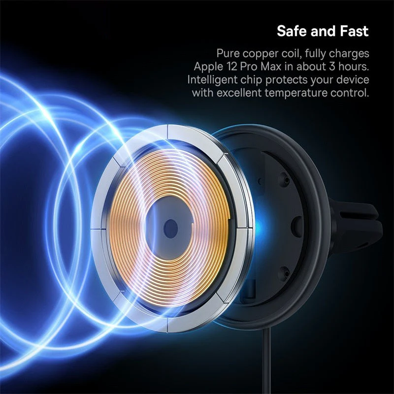 2in1 Car Magnetic Phone Wireless Charging Stand - Image 5