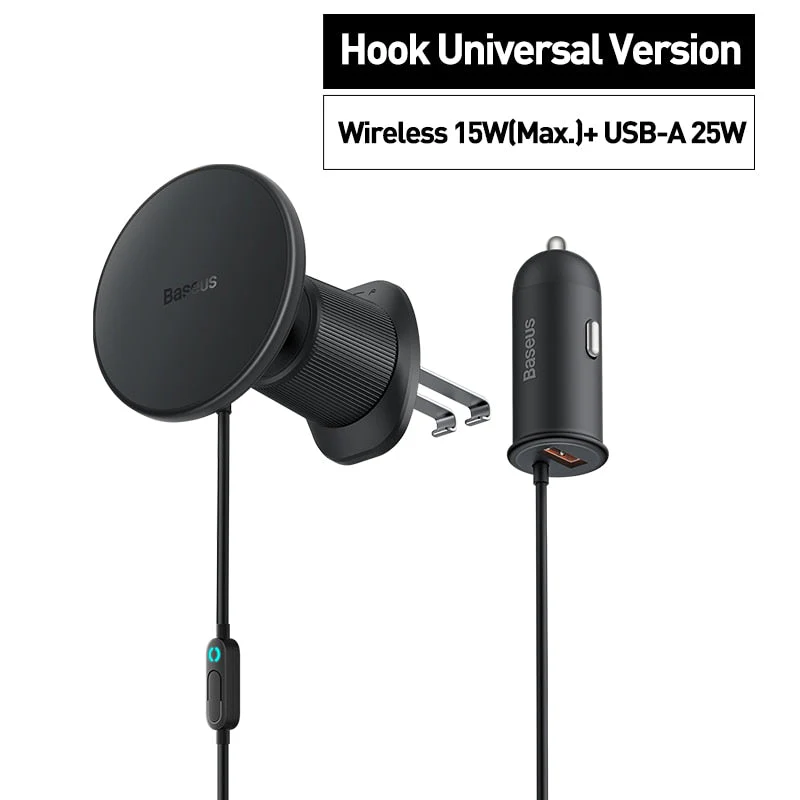 2in1 Car Magnetic Phone Wireless Charging Stand - Image 6