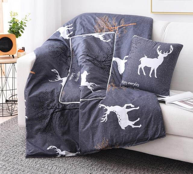 2In1 Colorful Cartoon Pillow Blanket - Image 28