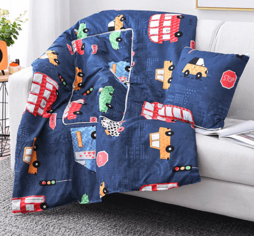 2In1 Colorful Cartoon Pillow Blanket - Image 33