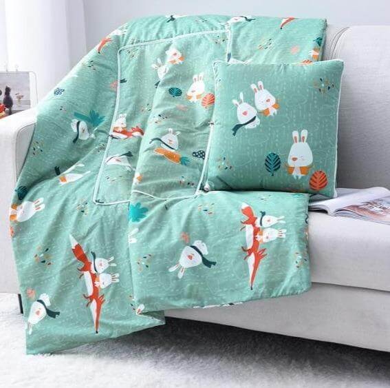 2In1 Colorful Cartoon Pillow Blanket - Image 5