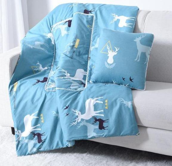 2In1 Colorful Cartoon Pillow Blanket - Image 9