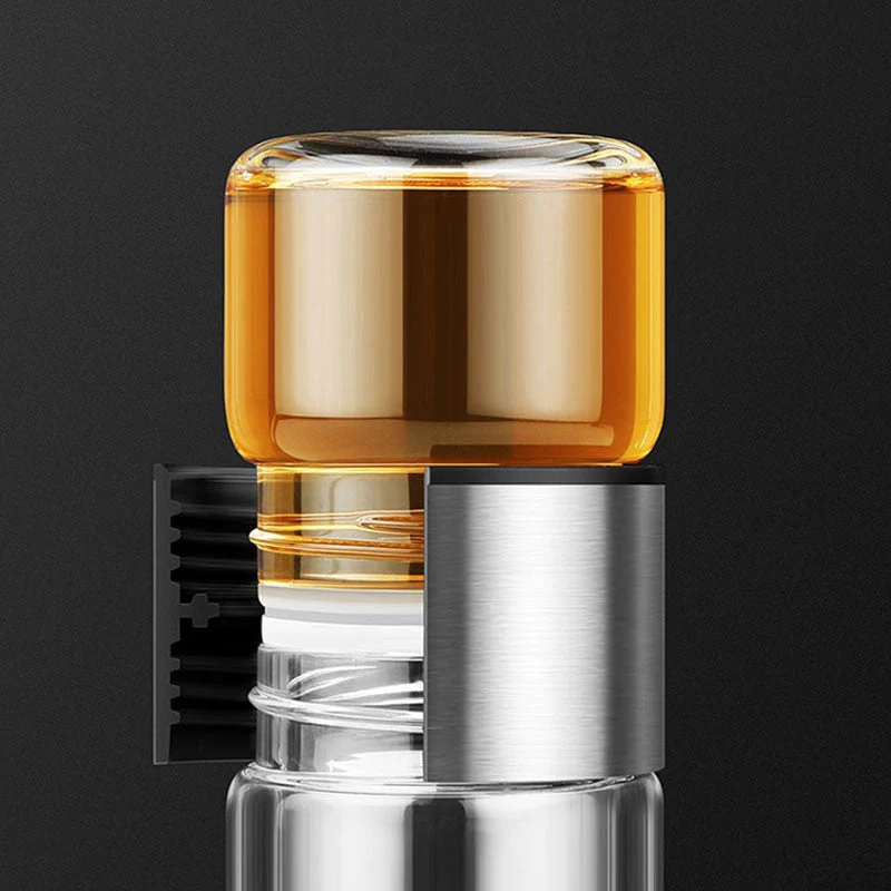 2in1 Double Wall Thermal Smart Tea Glass Bottle - Image 5
