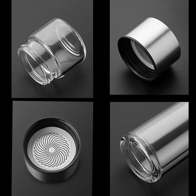 2in1 Double Wall Thermal Smart Tea Glass Bottle - Image 7