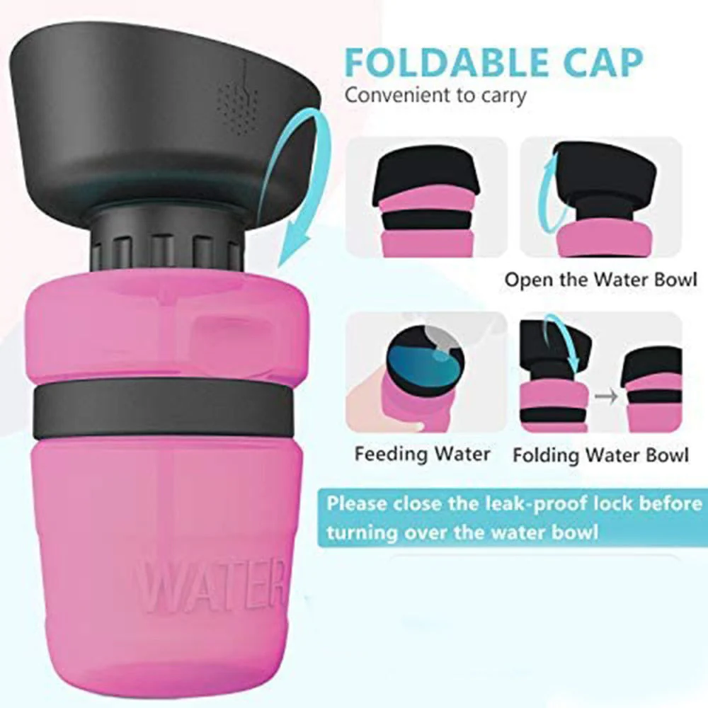 2in1 Foldable Travel Pet Water Bottle - Image 3