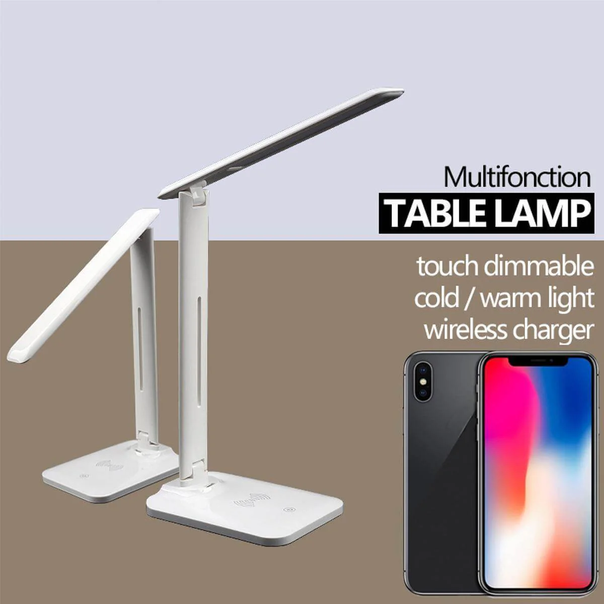 2in1 Multifunctional Fast Wireless Charging LED Table Lamp - Image 5