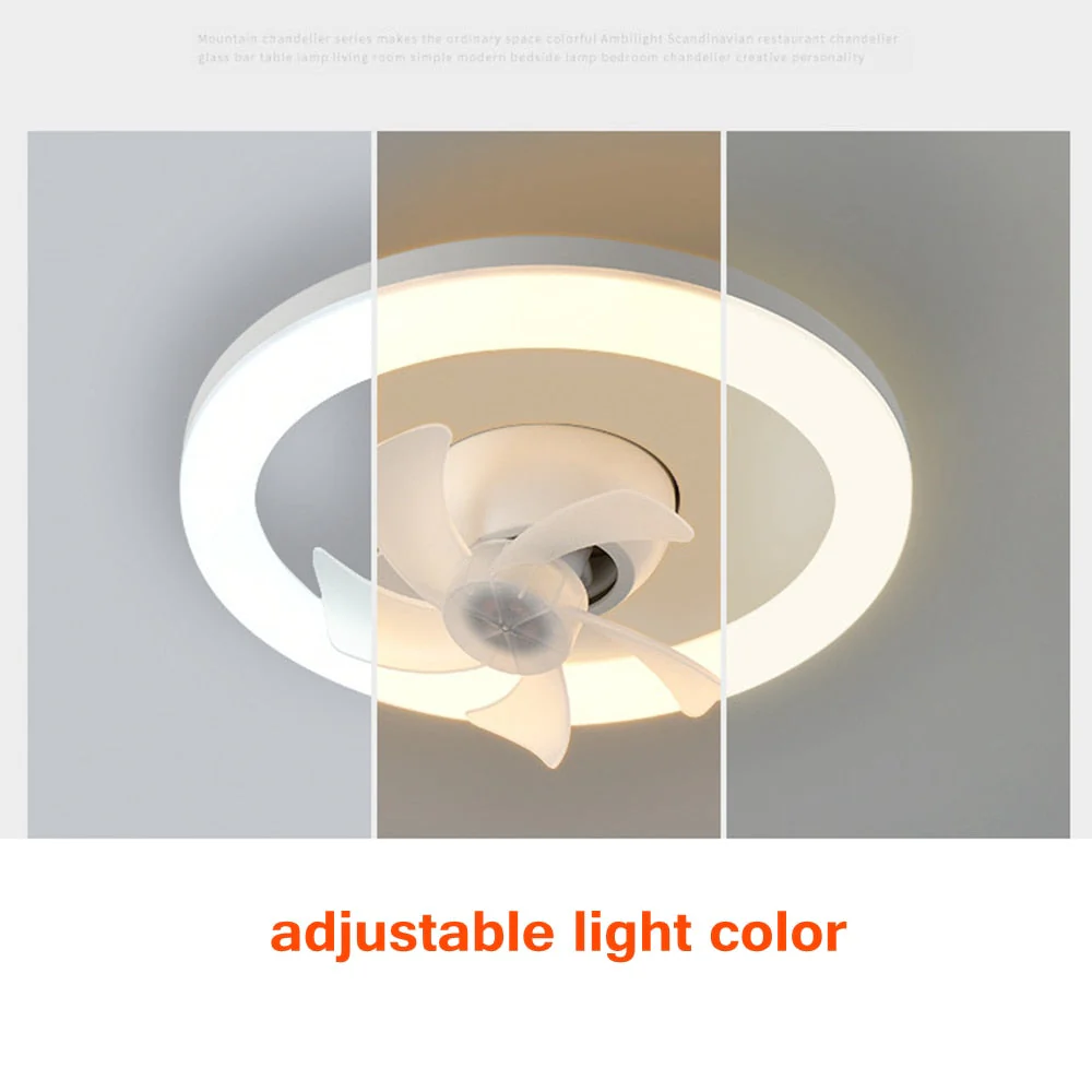 2in1 Radiant Rotating RC Ceiling Fan Lamp - Image 3