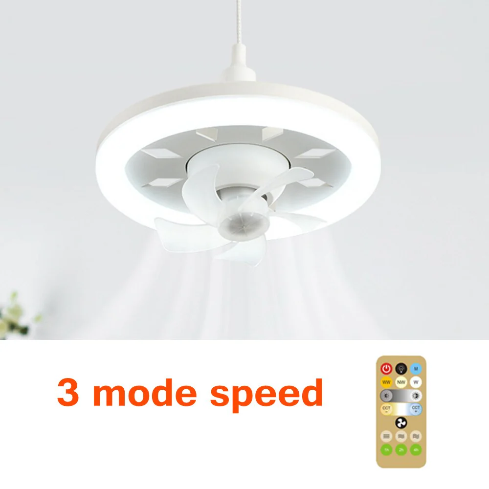 2in1 Radiant Rotating RC Ceiling Fan Lamp - Image 5