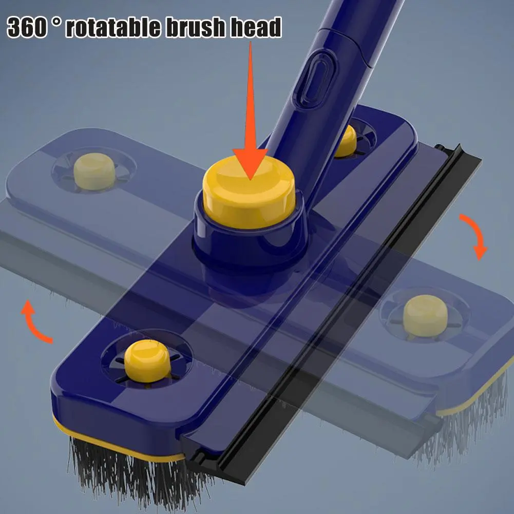 2in1 V-Shaped Long Handle Floor Scrub Edge Cleaner Brush - Image 2