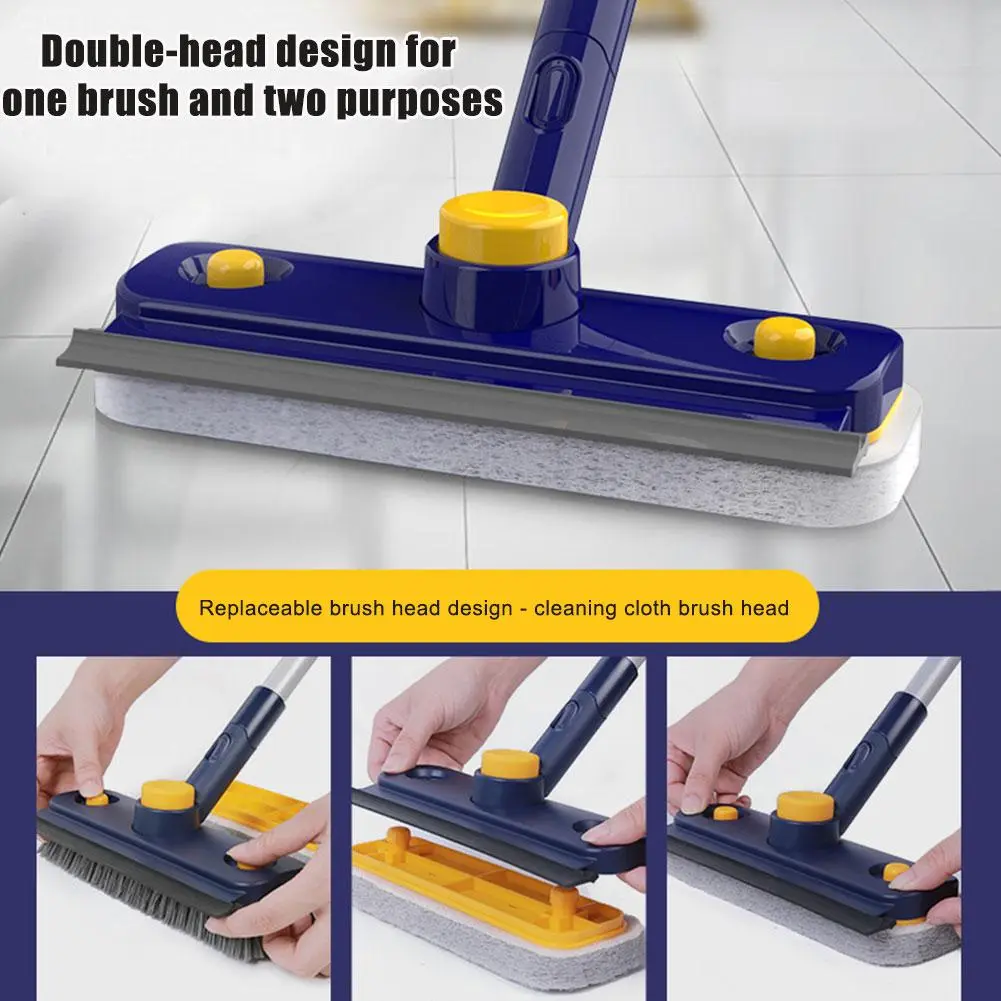 2in1 V-Shaped Long Handle Floor Scrub Edge Cleaner Brush - Image 6