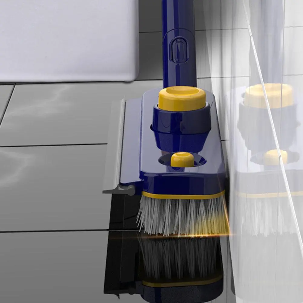 2in1 V-Shaped Long Handle Floor Scrub Edge Cleaner Brush - Image 8
