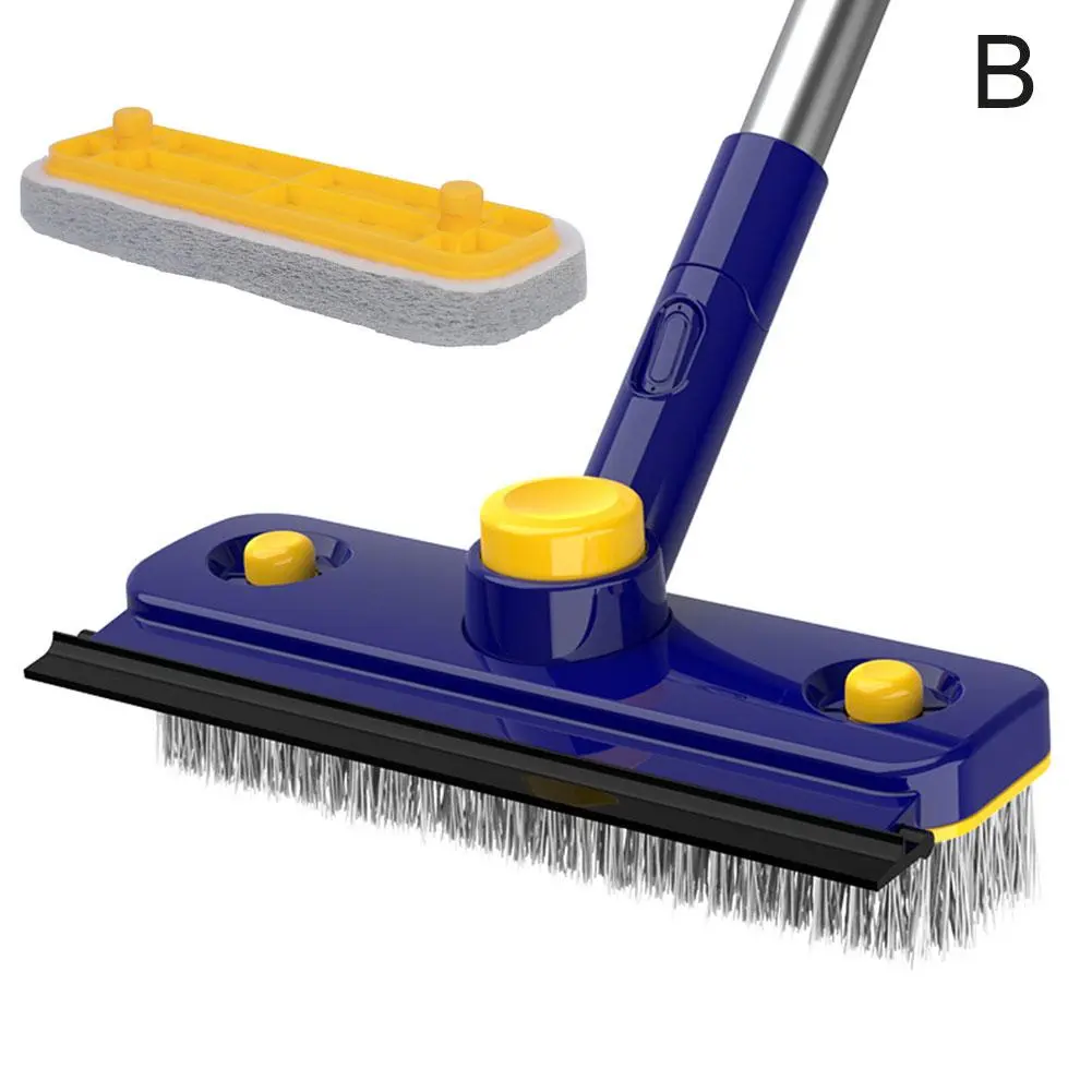 2in1 V-Shaped Long Handle Floor Scrub Edge Cleaner Brush - Image 9