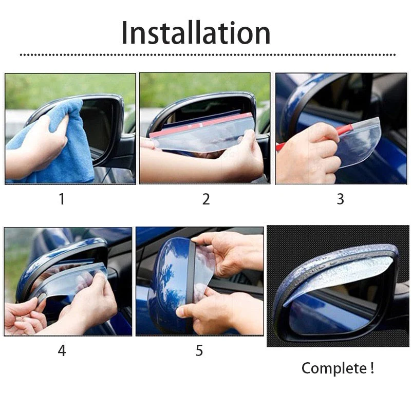 2pcs Car Rear View Mirror Rain Protector - Image 6