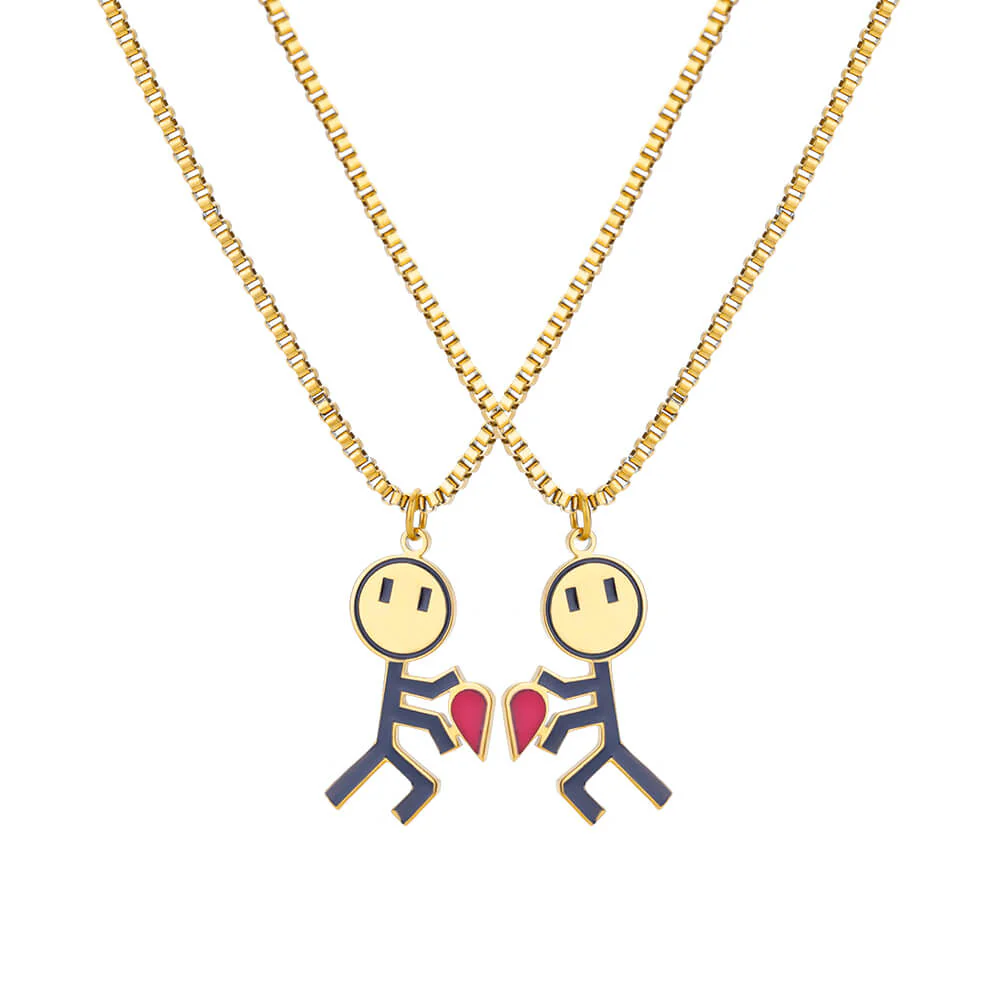 2pcs Double Love Heart Necklace - Image 3