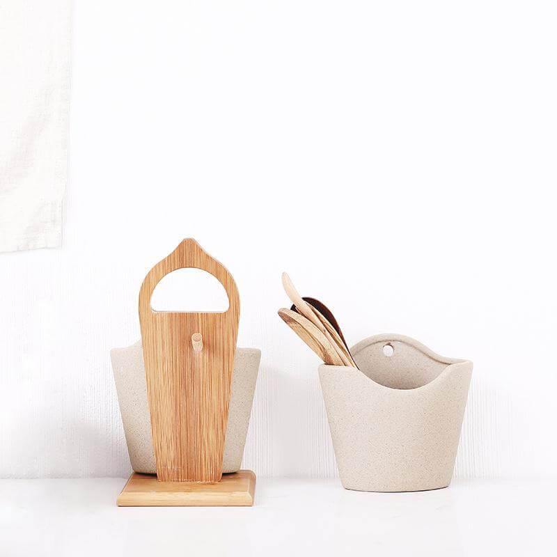 2pcs Japan Style Ceramic Silverware Container - Image 4