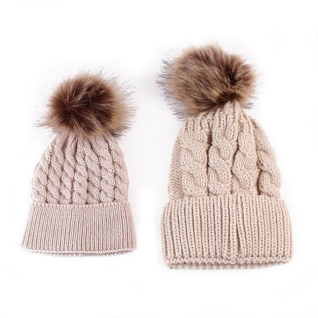 2PCS New Fashion Mommy and Me Winter Warm Hats - Image 7