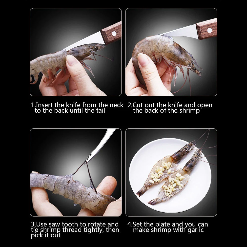 2Pcs Stainless Steel Shrimp Peeler Set - Image 5