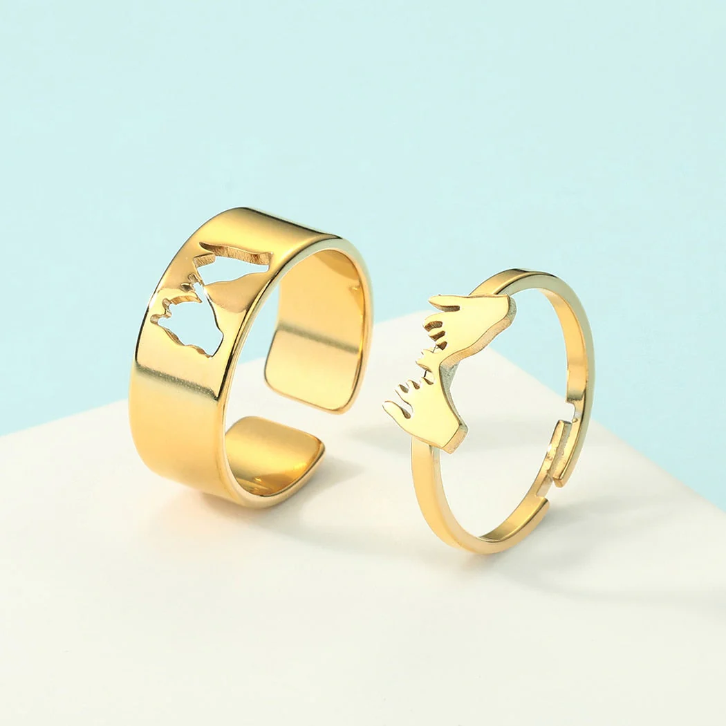 2pcs Together Forever Couple Rings - Image 14