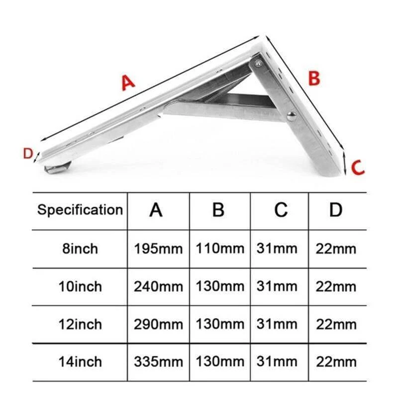 2PCS Triangle Folding Wall Mounted Shelf - Image 10