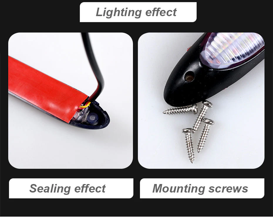 2Pcs Waterproof Car Turn Signal LED Light Strip - Image 2
