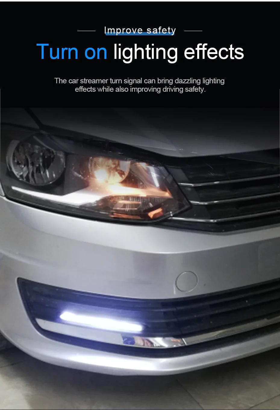 2Pcs Waterproof Car Turn Signal LED Light Strip - Image 5