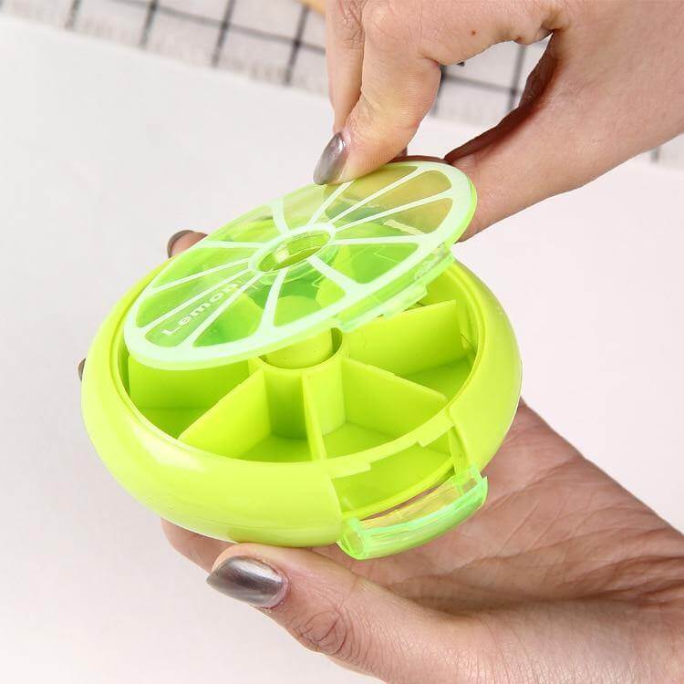 2pcs Weekly Rotating Pill Box Organizer - Image 2
