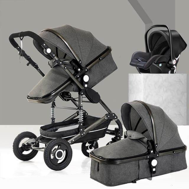 3 in 1 High-Landscape Bidirectional Portable Foldable Baby Stroller - Image 4