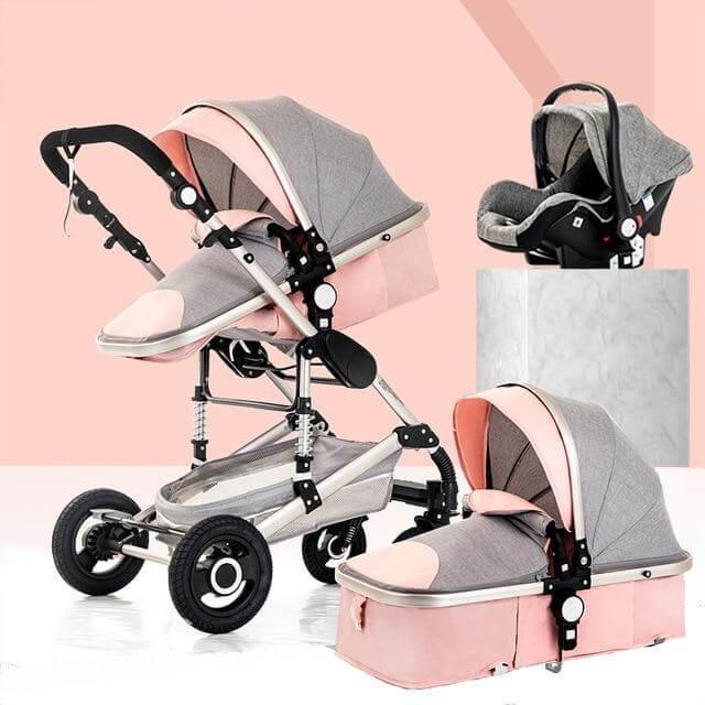 3 in 1 High-Landscape Bidirectional Portable Foldable Baby Stroller - Image 7