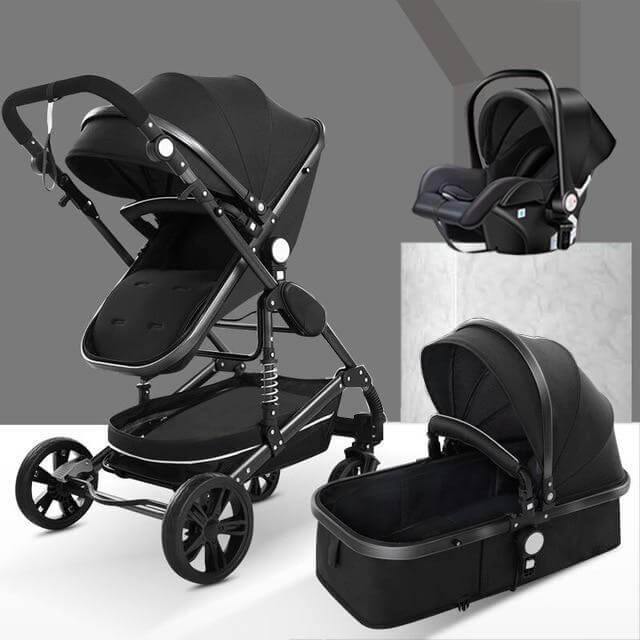 3 in 1 High-Landscape Bidirectional Portable Foldable Baby Stroller - Image 9